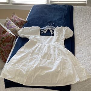 Draper James Cream Puff Sleeve Dress